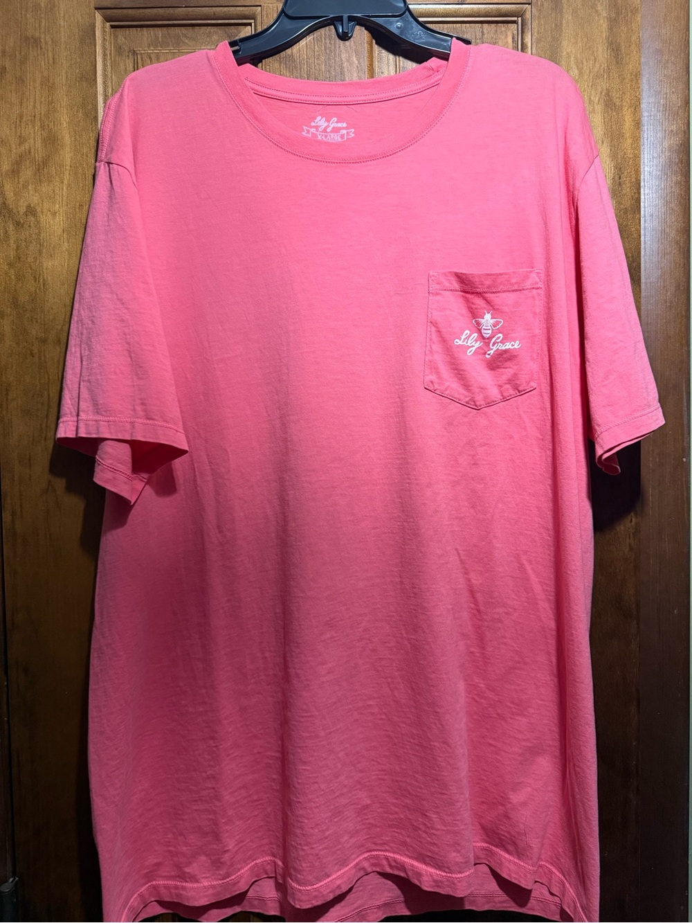 Women’s Lilly grace Pink Pocket T-Shirt NWOT XL